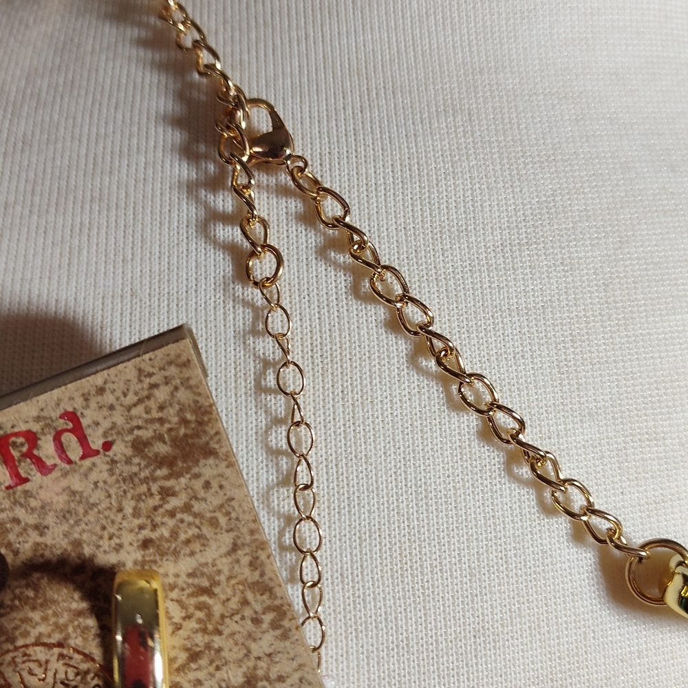 Ruby Rd. Gold and Turquoise Necklace Earring Set - Picture 3 of 3
